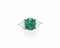 AN EMERALD AND DIAMOND RING  