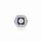 A DIAMOND AND SAPPHIRE RING  
