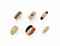~A GROUP OF SIX MULTI-GEM RINGS, BY VAN