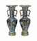 A PAIR OF CHINESE CLOISONNÉ ENAMEL BALUSTER