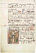 THE CRUCIFIXION, in an initial T on the verso of a leaf from a Gradual in Latin, ILLUMINATED MANUSCRIPT ON VELLUM