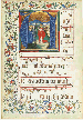 CHRIST APPEARING TO THE THREE MARIES, in an initial A on the verso of a leaf from an Antiphonal, in Latin, ILLUMINATED MANUSCRIPT ON VELLUM 