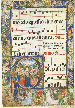 ASCENSION, in an initial P on the verso of a leaf from an Antiphonal, ILLUMINATED MANUSCRIPT ON VELLUM
