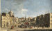 The Piazza Navona, Rome, from the South, with a crowd watching a performance of the commedia dell'arte 