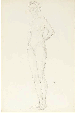 Standing female nude with hands behind her back  