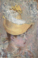 Testa di signora con capellino giallo (Il cappello giallo)  