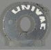 Reel of half-inch wide nickel-coated bronze tape for use in the UNIVAC I. 204 mm. in diameter. UNIVAC stenciled on one side of the tape's metal housing. N.d. [ca. 1951].