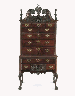 THE BENJAMIN MARSHALL CHIPPENDALE CARVED MAHOGANY HIGH CHEST-OF-DRAWERS  