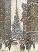 Old Trinity in Winter and Wall Street  