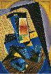 Verre et carte à jouer  