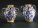 A set of two Tuscan maiolica wet drug jars  