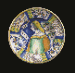 A Deruta Maiolica Bella Donna charger  