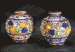 A set of two Italian maiolica globular jars  
