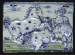 A rare Delftware rectangular high-relief equestrian plaque  