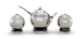 A FOUR-PIECE DANISH CONDIMENT SET  