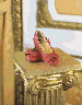 A PAIR OF 'ELOISE'S' SLIPPERS  