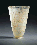 A LARGE ROMAN CLEAR GLASS BEAKER  
