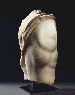 A ROMAN MARBLE FRAGMENT FROM A LARGE MALE TORSO  