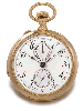 Audemars Piguet. A fine 18K gold openface minute repeating split seconds chronograph keyless lever watch with 30 minutes register 