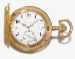 Uhrenfabrik Union. A fine and rare 18K gold hunter case minute repeating keyless lever watch 