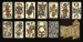 Piedmont Tarot, circa 1926, Torino, Alessandro Viassone, 78 of 78 cards, letter press and stencil colored, ace of denari contains space for tax stamp which is omitted as pack was exported, CARTE P....L'ESTER...., and reads, ALESSANDRO VIASSONE, TORINO, CORSO RE UMBERTO 100-102, VIA CABOTTO 1.  Major Arcana and courts are double ended, Italian card titles, Arabic numerals on Major Arcana plus suit of coppe and inside each coin in the suit of denari, Roman numerals on suits of spade and bastoni, two indices, round corners.  Includes tuck box with text, FABBRICA CARTE da GIUOCO di Grande Resistenza, TAROCCHI da 78-N. 51, A. VIASSONE TORINO (18), Corso Re Umberto 100-102, (Stabile proprio), (Casa fondata nel 1830), Le nostre carte da giuoco, fabbricate con speciale sistema, unico in Italia, non si sfogliano e sono garantite per scorrevolezza, solidita e grandissima durata. Esportazione mondiale, Massime onorificenze, plus U S I R tax stamp, 10 cents (valid July 2, 1924-1929).  Backs are overall geometric diamond pattern of adorned crosses in black.  Size 4 3/16 in. (10.7 cm.) high, 2 3/8 in. (6.2 cm.) wide.  Cards in generally fine condition, tuck box flattened with losses.  