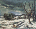 Hameau sous la neige  