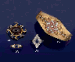 A late 19th century sapphire and diamond three stone ring  