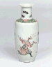 A Chinese famille verte rouleau vase, Kangxi  
