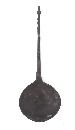 AN ENGLISH PEWTER ACORN-STYLE KNOP SPOON  