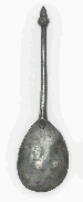 A PEWTER ACORN-KNOP SPOON  