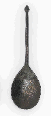 AN ENGLISH PEWTER DIAMOND-POINT SPOON  