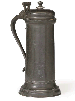 A CHARLES I PEWTER FLAGON  