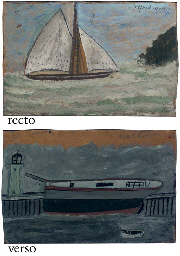 Alfred Wallis (1855-1942) , Yacht ( recto ); Mastless boat 