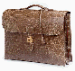 A GOLDEN SABLE CROCODILE LEATHER ATTACHÉ CASE  