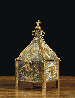 A parcel-gilt enamel oil casket  