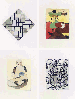 After Piet Mondrian signed, titled and dated 'Sherrie Levine After Piet Mondrian 1984' (on the reverse)  watercolor and graphite on paper  14 x 11 in. (35.6 x 27.9 cm.)  Executed in 1984.  After Joan Miro signed, titled and dated 'Sherrie Levine 1984 Joan Miro' (on the reverse) watercolor and graphite on paper  14 x 11 in. (35.6 x 27.9 cm.)  Executed in 1984.  After Egon Schiele signed, titled and dated 'Sherrie Levine 1984 After Egon Schiele' (on the reverse) watercolor and graphite on paper  14 x 11 in. (35.6 x 27.9 cm.)  Executed in 1984.  After Fernand Leger signed, titled and dated 'Sherrie Levine After Fernand Leger 1985' (on the reverse) watercolor and graphite on paper  14 x 11 in. (35.6 x 27.9 cm.)  Executed in 1985. 	 (4) 