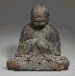 A Seated Wood Figure of Sogyo Hachiman  
