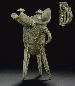 A BRONZE TRIPOD RITUAL RITUAL WINE VESSEL, JUE  