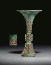A BRONZE RITUAL WINE VESSEL, GU  