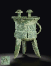 A LARGE BRONZE TRIPOD WINE VESSEL, JIA  