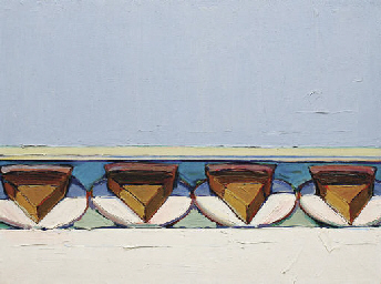 Pieces of Pumpkin by Wayne Thiebaud, 1962