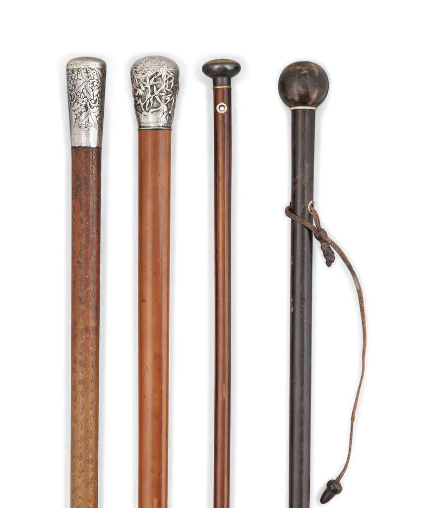 FOUR WALKING STICKS , LATE 19TH CENTURY Christie's
