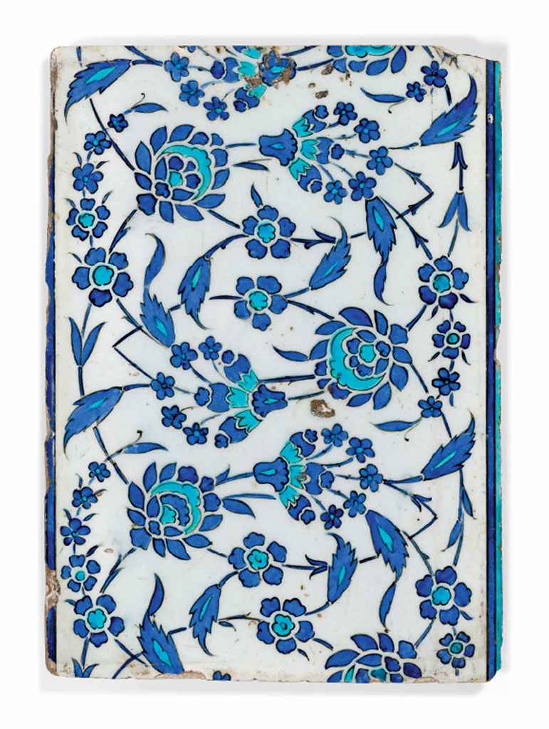 AN IZNIK POTTERY TILE , OTTOMAN TURKEY, CIRCA 1530 | Christie&rsquo;s