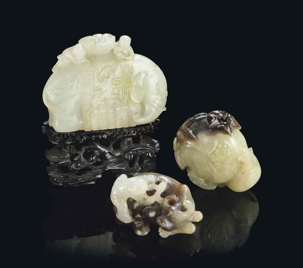 THREE CHINESE JADE CARVINGS , 19TH CENTURY Christie's