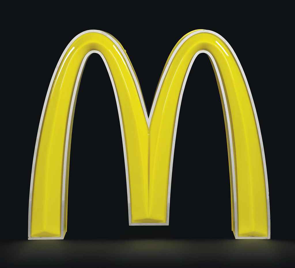 A MCDONALD S GOLDEN ARCHES ILLUMINATED SIGN LATE 20TH CENTURY 