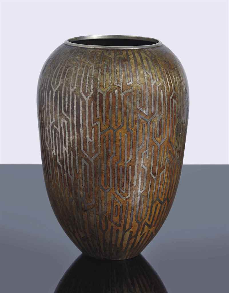 JEAN DUNAND 18771942 , VASE OVOÏDE EN DINANDERIE, 1913 Christie's