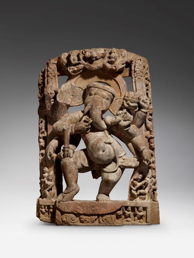 Monumental Pale Pink Sandstone Stele of Dancing Ganesha, India, Madhya Pradesh, 10th-11th Century(estimate: £600,000-900,000)