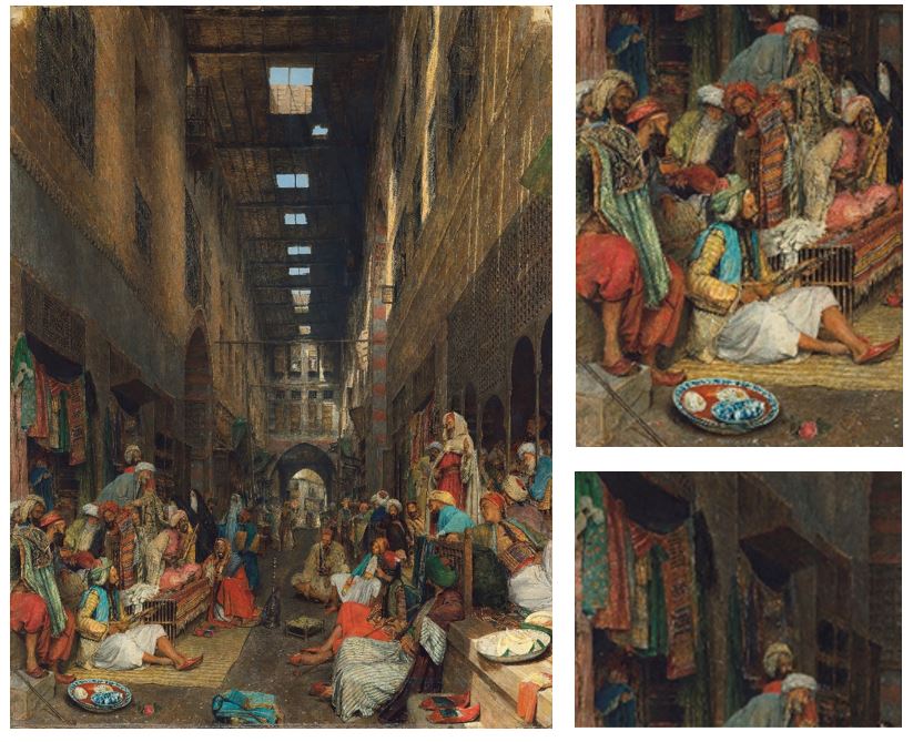 John Frederick Lewis, The Bezestein Bazaar of El Khan Khalil, 1872, 115x88cm
Estimate: £3,000,000-5,000,000