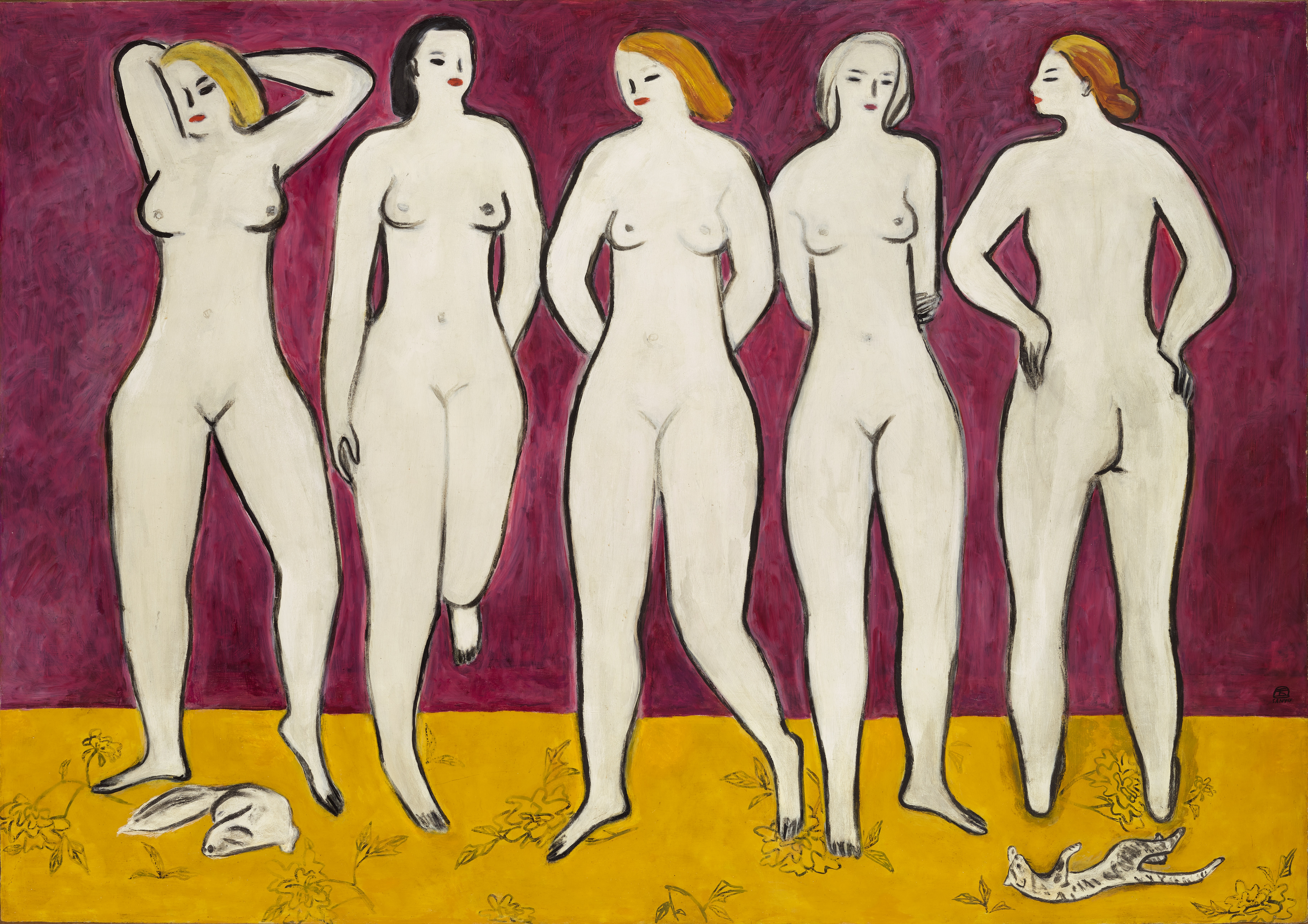 World Auction Record for SanyuFive NudesNovember 2019Sold for HK$303,984,992 / US$39,045,331