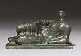 Henry Moore - Reclining figure: Maquette for Memorial figure, Dartington Hall